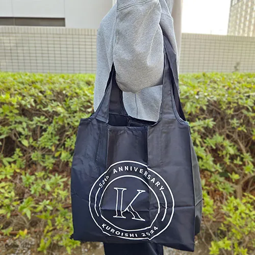 折りたたみバッグ シルク印刷 黒 ポリエステル オリジナルエコバッグ