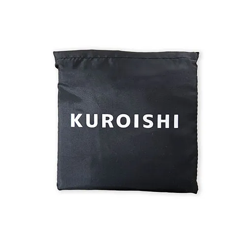 折りたたみバッグ シルク印刷 黒 ポリエステル オリジナルエコバッグ