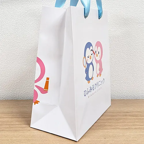 オリジナル紙袋,ショッパー,サテンリボン,かわいい