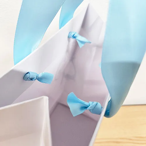 オリジナル紙袋,ショッパー,サテンリボン,かわいい